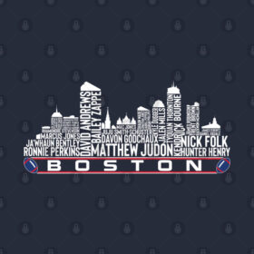 New England Football Team 23 Player Roster, Boston City Skyline T-Shirt New England Football Team 23 Player Roster Boston City Skyline T Shirt 2
