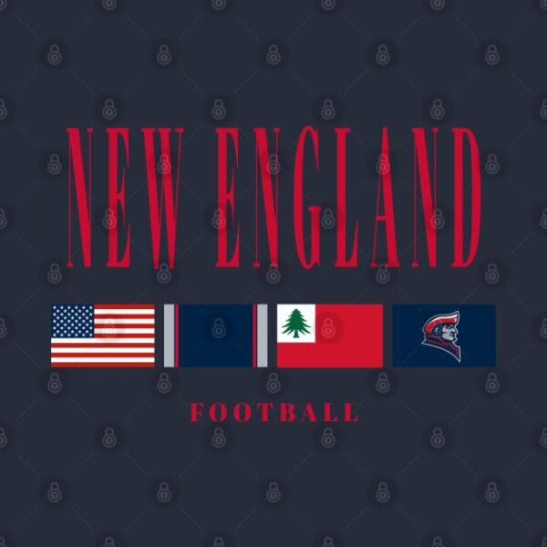 New England Football Vintage Flag v2 T Shirt 2