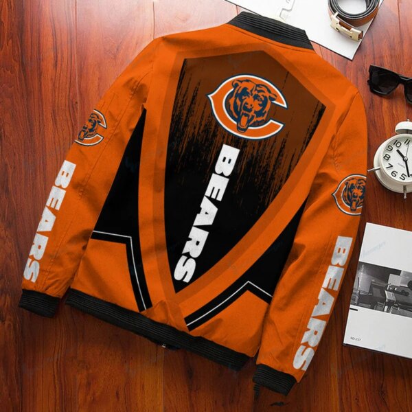 New Orange chicago bears nfl Bomber jackets custom name 3d for cheap