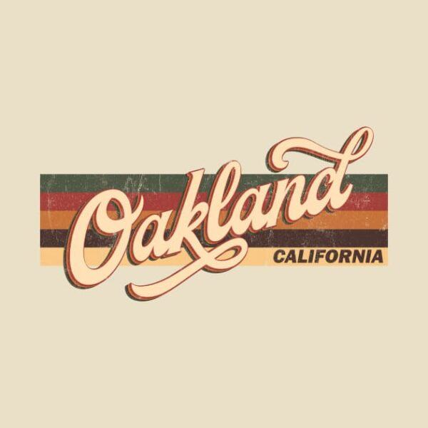 Oakland California Retro Vintage 70s 80s T Shirt 2