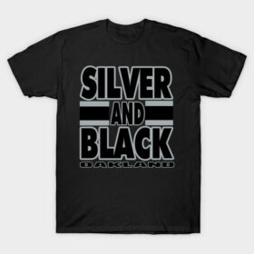 Oakland LYFE Silver and Black True Football Colors! T Shirt 1