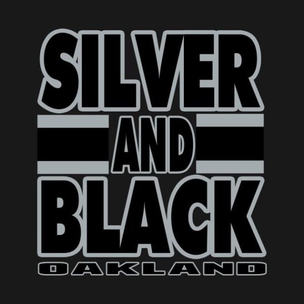 Oakland LYFE Silver and Black True Football Colors! T Shirt 2