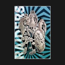 Oakland Raiders Mural - Treatment X1 T-Shirt Oakland Raiders Mural Treatment X1 T Shirt 2