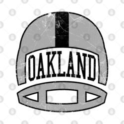 Oakland Retro Helmet - White T-Shirt Oakland Retro Helmet White T Shirt 2