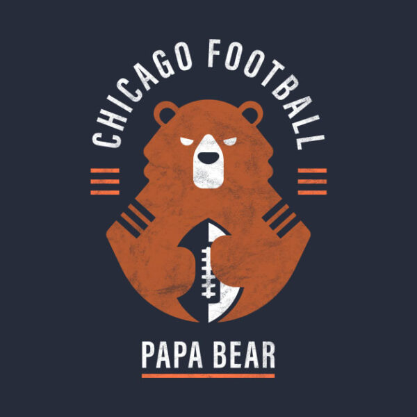 Papa Bear Chicago Football Fan Gift T Shirt 2