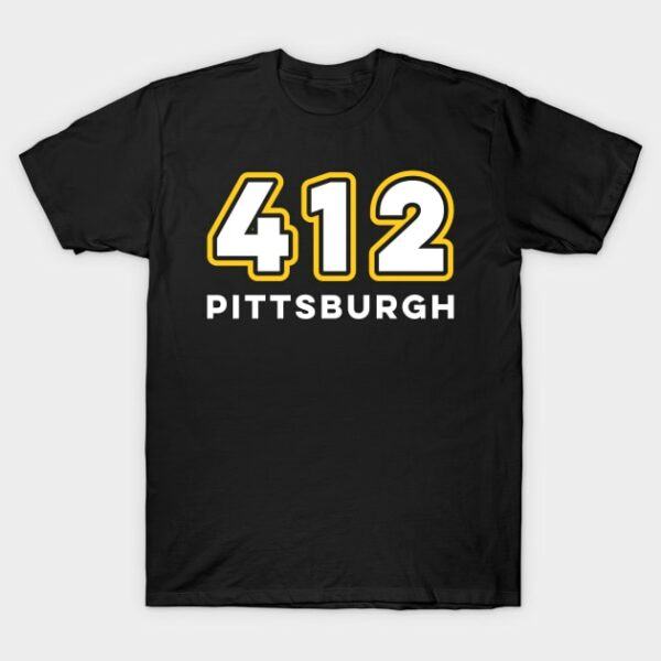 Pittsburgh 412 Area Code Steel City Love The Burgh T Shirt 1
