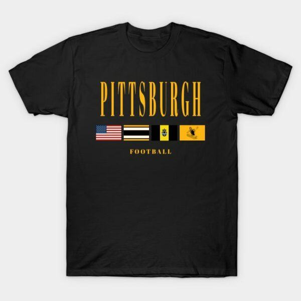 Pittsburgh Football Vintage Flag T Shirt 1