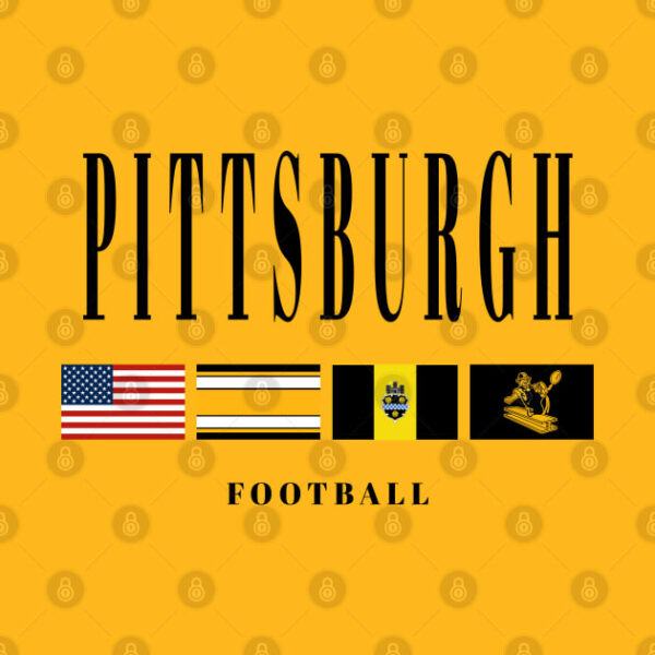 Pittsburgh Football Vintage Flag v2 T Shirt 2
