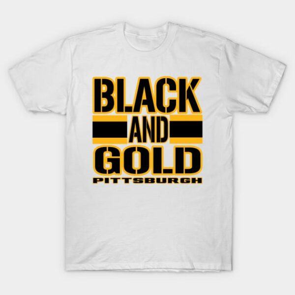 Pittsburgh LYFE Black and Gold True Football Colors! T Shirt 1