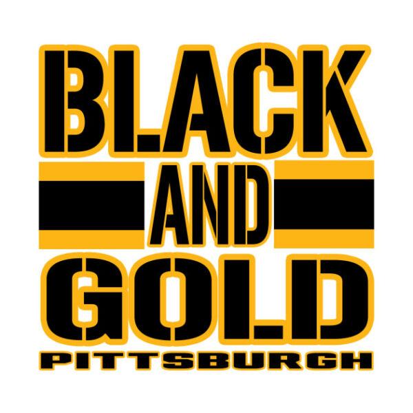Pittsburgh LYFE Black and Gold True Football Colors! T Shirt 2