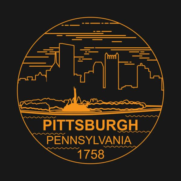 Pittsburgh Line Logo T Shirt 2