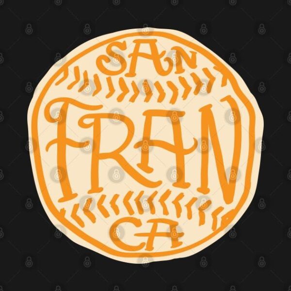 San Francisco Hand drawn Baseball T Shirt 2
