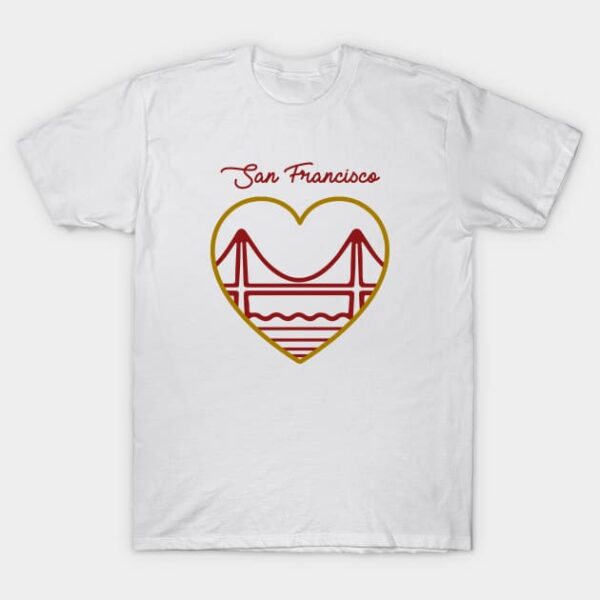 San Francisco Heart T Shirt 1