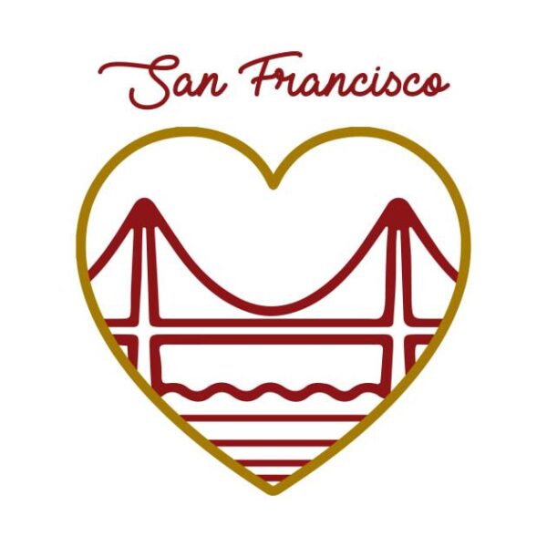 San Francisco Heart T Shirt 2