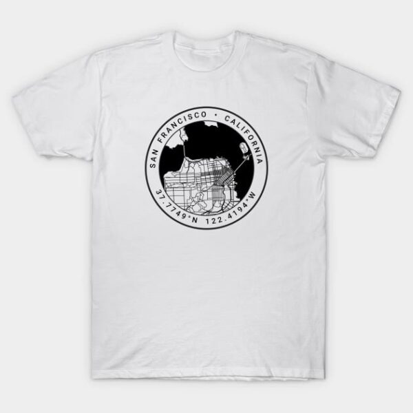 San Francisco Map T Shirt 1