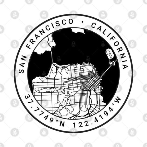 San Francisco Map T Shirt 2