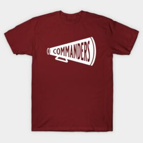 Vintage Megaphone Washington Commanders White Commanders Wordmark T Shirt 1