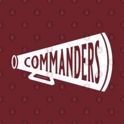 Vintage Megaphone - Washington Commanders (White Commanders Wordmark) T-Shirt Vintage Megaphone Washington Commanders White Commanders Wordmark T Shirt 2