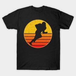 Vintage Workout Retro Football Sunset Washington Silhouette T-Shirt
