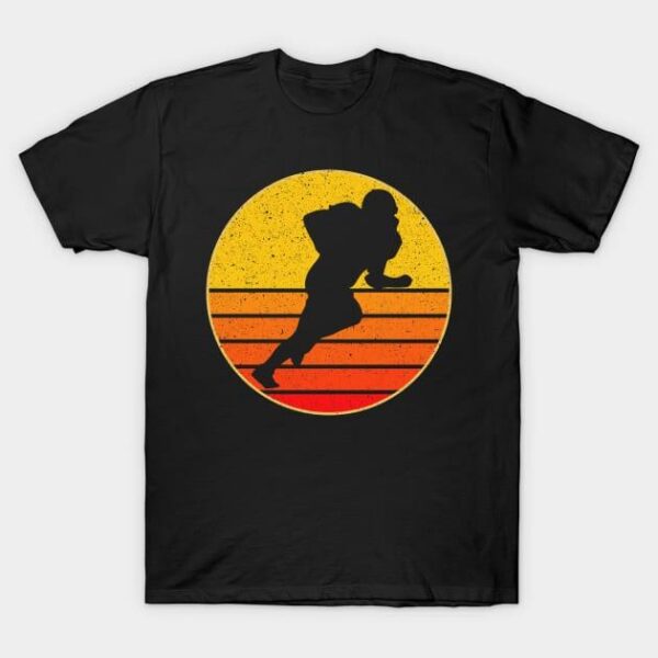 Vintage Workout Retro Football Sunset Washington Silhouette T Shirt 1