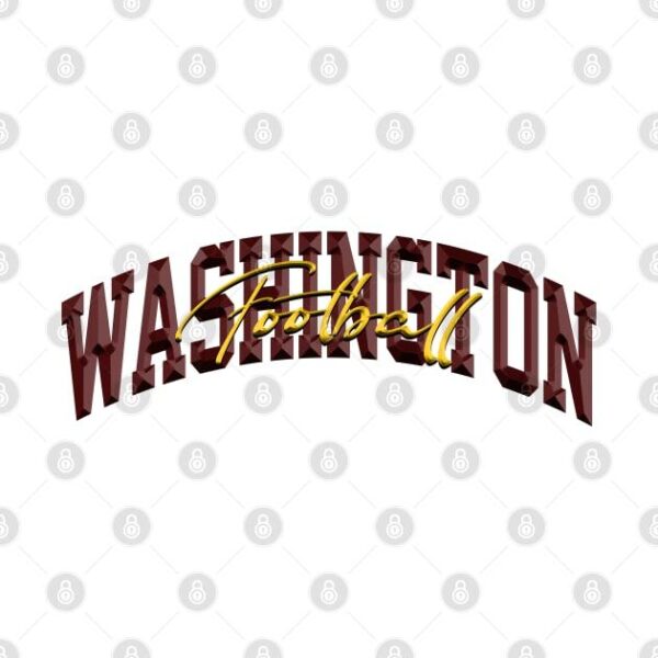 Washington Football 3D Chrome T Shirt 2