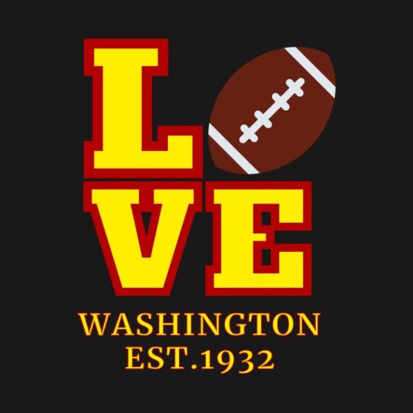 Washington Football DC Sports Team With American Football ball Style Vintage Washington Football DC Sports Team Novelty Gift T Shirt 2