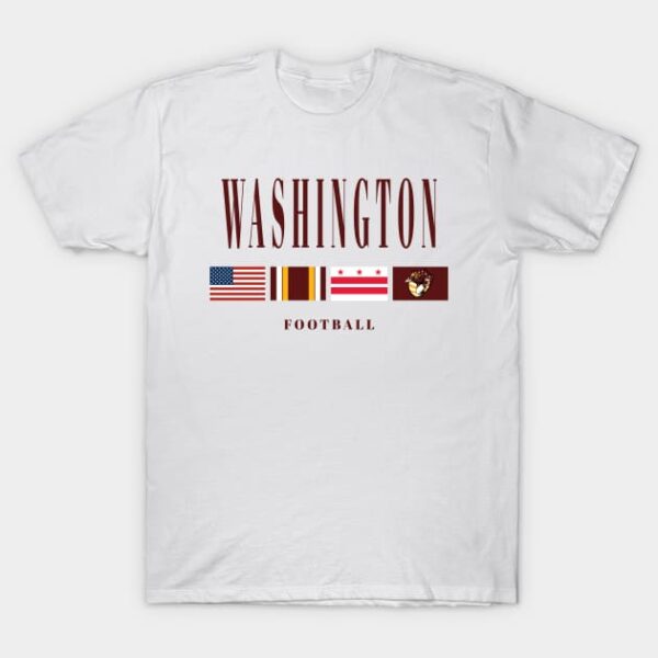 Washington Football Vintage Flag T Shirt 1