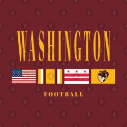 Washington Football Vintage Flag v2 T-Shirt Washington Football Vintage Flag v2 T Shirt 2