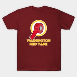 Washington Red Tape Football Team Fun Logo T-Shirt