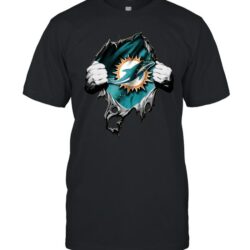 miami-dolphins open shirt style super man t-shirt custom