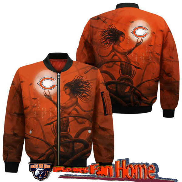 nfl Chicago Bears bomber jacket 3d ai graphic for fan