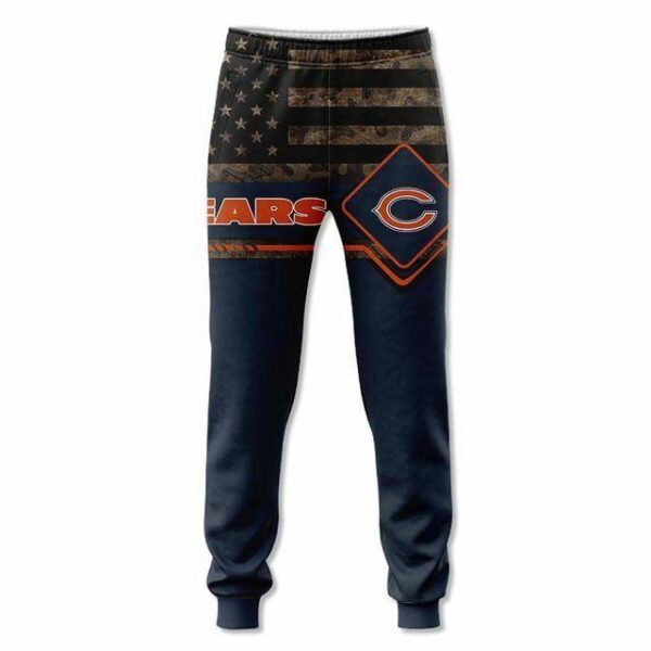 2023 New Chicago Bears nfl Sweatpants Outdoor Pants Casual Sports trend american flag