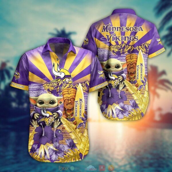 Baby Yoda Minnesota Vikings NFL Hawaiian Shirt For Fans