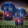 Buffalo Biffs nfl Tropical pattern Baseball Jersey 3d custom for fan Buffalo Biffs nfl Tropical pattern Baseball Jersey 3d custom for fan