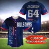 Buffalo Bills 3D Print NFL Personalized name and number Baseball Jersey 02 for fan Buffalo Bills 3D Print NFL Personalized name and number Baseball Jersey 02 for fan