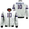 Buffalo Bills Cole Beasley #10 Great Player Nfl American Football Team White Vintage 3d Designed Allover Gift For Bills Fans Bomber Jacket Buffalo Bills Cole Beasley 10 Great Player Nfl American Football Team White Vintage 3d Designed Allover Gift For Bills Fans Bomber Jacket