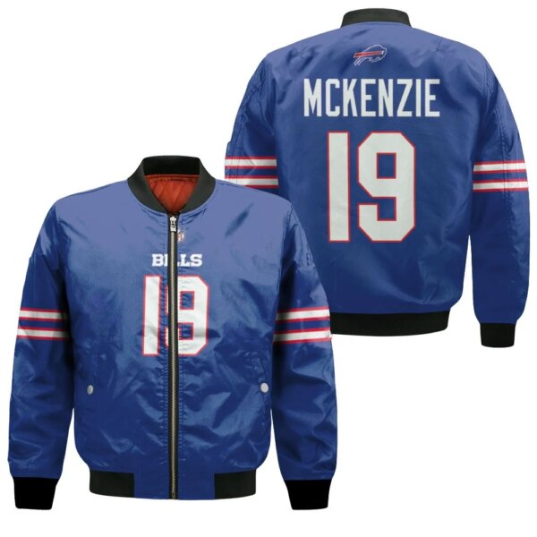 Buffalo Bills Isaiah Mckenzie 19 Nfl Legend Player American Football Game Royal 3d Designed Allover Gift For Bills Fans Bomber Jacket