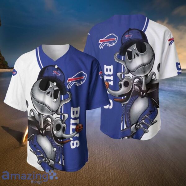 Buffalo Bills Jack Skellington And Zero Baseball Jerseys