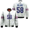 Buffalo Bills Matt Milano #58 Nfl Great Player American Football Team Game White 3d Designed Allover Gift For Bills Fans Bomber Jacket Buffalo Bills Matt Milano 58 Nfl Great Player American Football Team Game White 3d Designed Allover Gift For Bills Fans Bomber Jacket