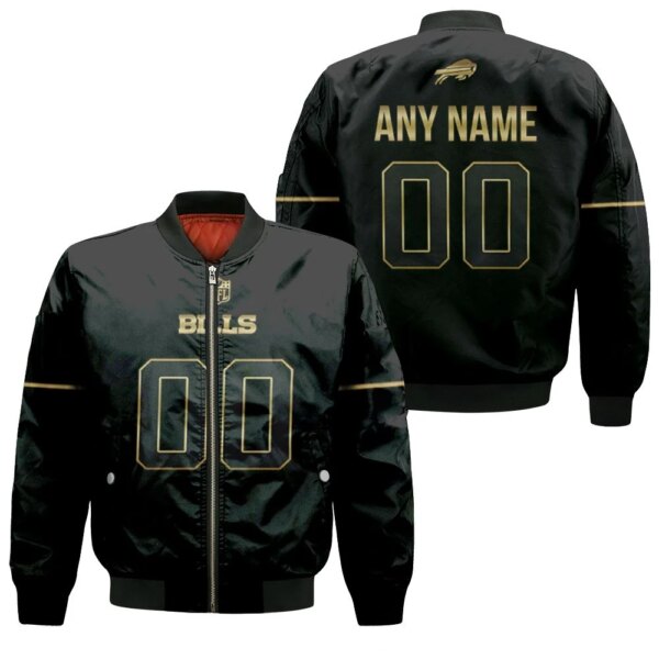 Buffalo Bills Nfl Black Golden Edition Vapor Limited Jersey Style Custom Gift For Bills Fans Bomber Jacket