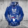 Buffalo Bills Nfl Venom Movie Skull 3D Hoodie navy color for fan Buffalo Bills Nfl Venom Movie Skull 3D Hoodie navy color for fan