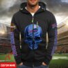 Buffalo Bills Personalized NFL skull 3d hoodie custom for fan Buffalo Bills Personalized NFL skull 3d hoodie custom for fan