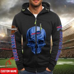 Buffalo Bills Personalized NFL skull 3d hoodie custom for fan