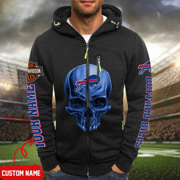 Buffalo Bills Personalized NFL skull 3d hoodie custom for fan
