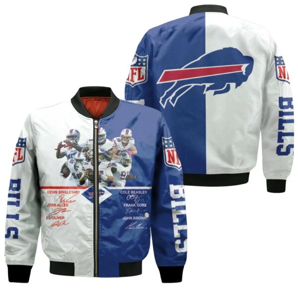 Buffalo Bills Players Signed 3d Jersey Bomber Jacket