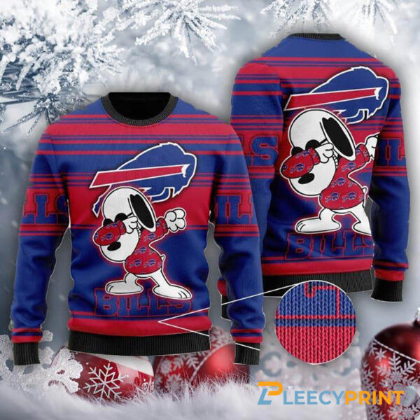 Buffalo Bills Snoopy Dabbing Ugly Sweater Buffalo Bills Ugly Christmas Sweater