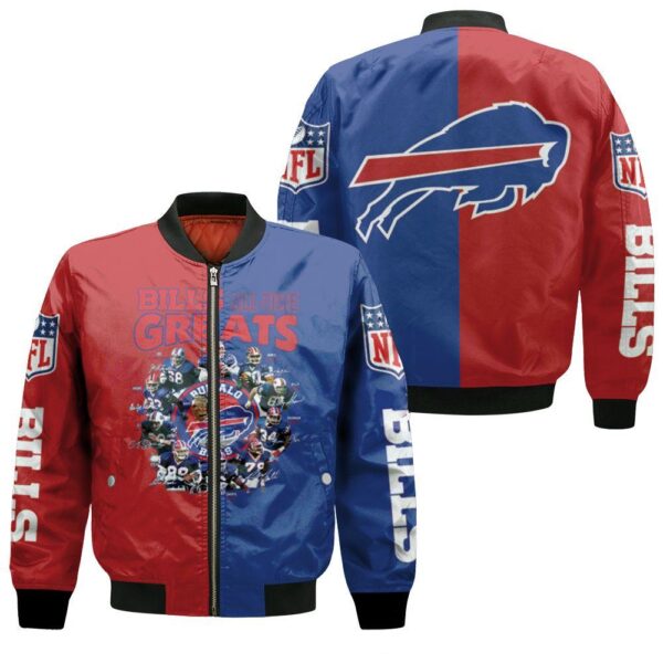 Buffalo Bills nfl All Time Greats Players At All Time Season Bomber Jacket