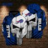 Buffalo Bills nfl White Skull 3d Hoodie custom for fan
