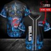 Buffalo Bills nfl death Smoke Skull 3d Baseball Jersey for fan Buffalo Bills nfl death Smoke Skull 3d Baseball Jersey for fan
