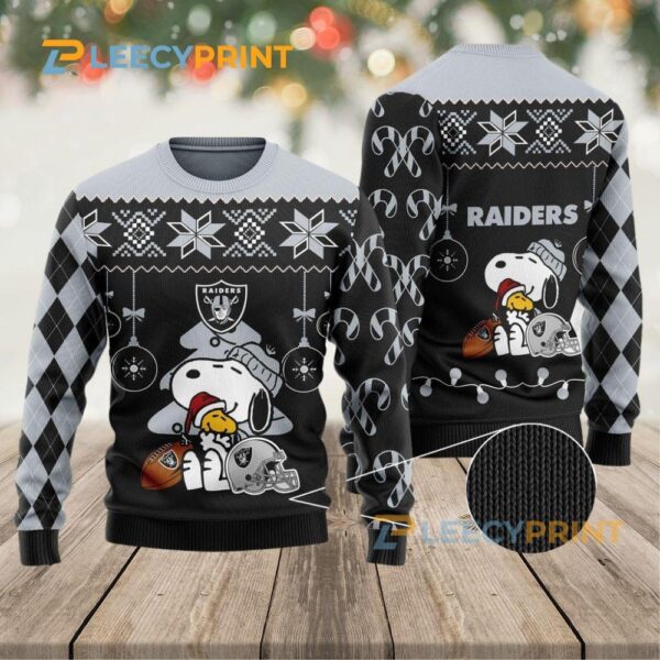 Charlie Brown Peanuts Snoopy Raiders NFL Ugly Sweater